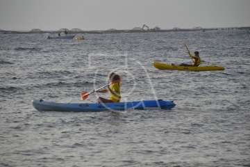 Ricardo Hernández y Raquel Aróstegui ganan con autoridad el XXVII Triatlón de Salinetas (Foto TA)